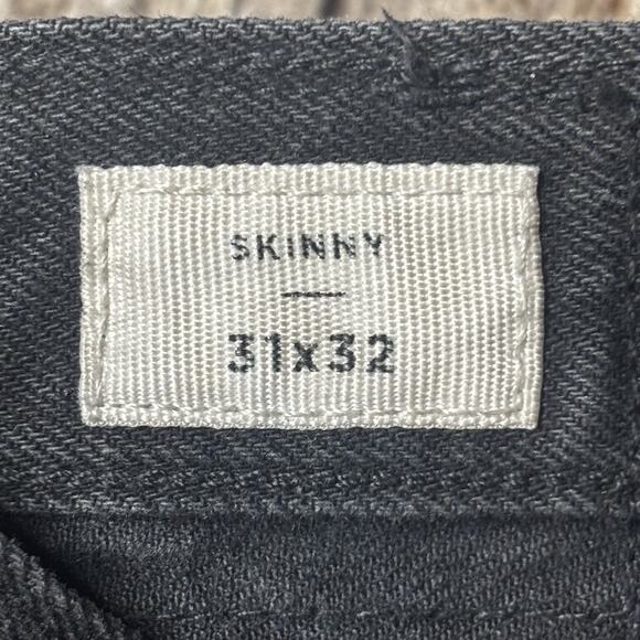 Pacsun Skinny Jeans Mens 31x31 Distressed Black Denim (Tag31x32) - Picture 3 of 8